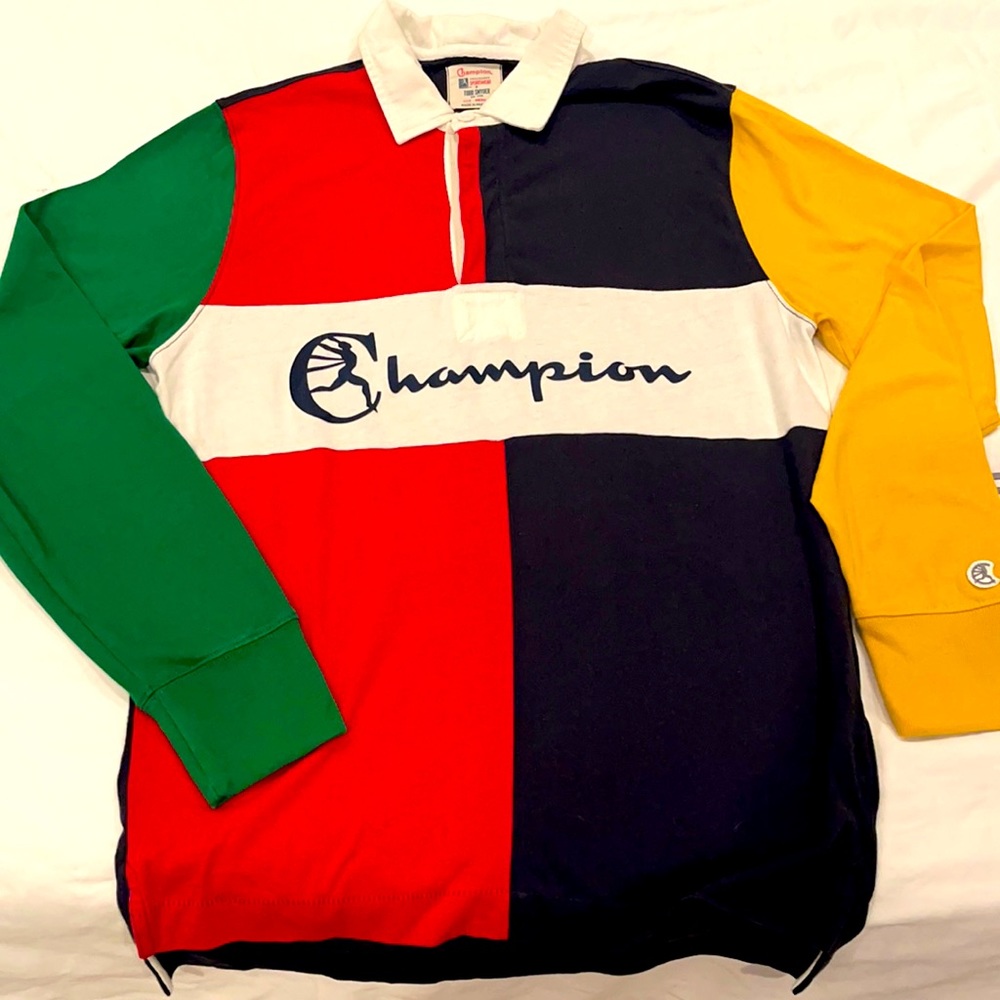 Todd Snyder champion colorblock vintage rugby polo long sleeve shirt M